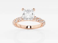 Lila-Side Stone Engagement Ring - Lab Grown Diamonds