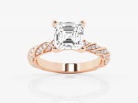 Lila-Side Stone Engagement Ring - Lab Grown Diamonds
