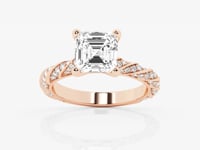 Lila-Side Stone Engagement Ring - Lab Grown Diamonds