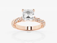 Lila-Side Stone Engagement Ring - Lab Grown Diamonds