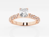 Lila-Side Stone Engagement Ring - Lab Grown Diamonds