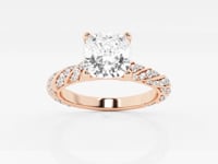 Lila-Side Stone Engagement Ring - Lab Grown Diamonds