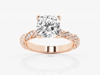 Lila-Side Stone Engagement Ring - Lab Grown Diamonds