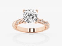 Lila-Side Stone Engagement Ring - Lab Grown Diamonds