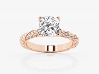 Lila-Side Stone Engagement Ring - Lab Grown Diamonds