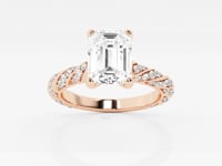 Lila-Side Stone Engagement Ring - Lab Grown Diamonds