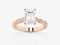 Lila-Side Stone Engagement Ring - Lab Grown Diamonds
