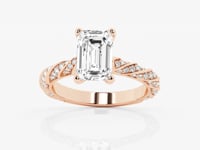 Lila-Side Stone Engagement Ring - Lab Grown Diamonds