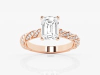 Lila-Side Stone Engagement Ring - Lab Grown Diamonds