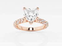 Lila-Side Stone Engagement Ring - Lab Grown Diamonds