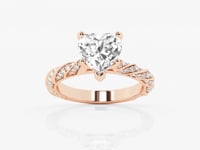 Lila-Side Stone Engagement Ring - Lab Grown Diamonds