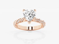 Lila-Side Stone Engagement Ring - Lab Grown Diamonds