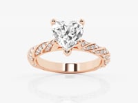 Lila-Side Stone Engagement Ring - Lab Grown Diamonds