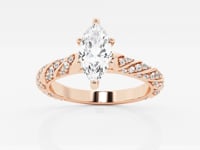 Lila-Side Stone Engagement Ring - Lab Grown Diamonds