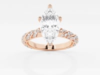 Lila-Side Stone Engagement Ring - Lab Grown Diamonds