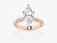Lila-Side Stone Engagement Ring - Lab Grown Diamonds