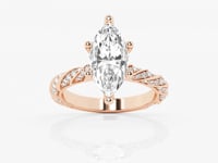 Lila-Side Stone Engagement Ring - Lab Grown Diamonds