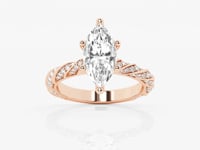 Lila-Side Stone Engagement Ring - Lab Grown Diamonds