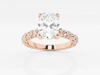 Lila-Side Stone Engagement Ring - Lab Grown Diamonds