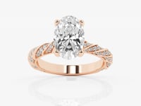 Lila-Side Stone Engagement Ring - Lab Grown Diamonds
