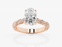 Lila-Side Stone Engagement Ring - Lab Grown Diamonds