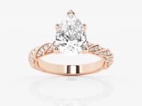 Lila-Side Stone Engagement Ring - Lab Grown Diamonds