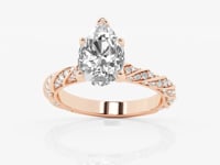 Lila-Side Stone Engagement Ring - Lab Grown Diamonds