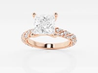 Lila-Side Stone Engagement Ring - Lab Grown Diamonds