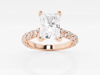 Lila-Side Stone Engagement Ring - Lab Grown Diamonds
