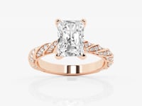 Lila-Side Stone Engagement Ring - Lab Grown Diamonds