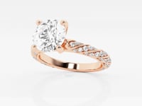 Lila-Side Stone Engagement Ring - Lab Grown Diamonds