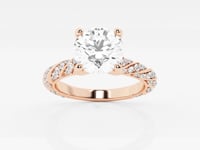 Lila-Side Stone Engagement Ring - Lab Grown Diamonds