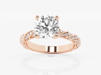 Lila-Side Stone Engagement Ring - Lab Grown Diamonds
