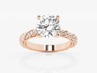 Lila-Side Stone Engagement Ring - Lab Grown Diamonds