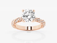 Lila-Side Stone Engagement Ring - Lab Grown Diamonds