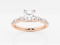 Mila-Side Stone Engagement Ring - Lab Grown Diamonds