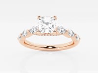 Mila-Side Stone Engagement Ring - Lab Grown Diamonds