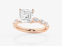 Mila-Side Stone Engagement Ring - Lab Grown Diamonds