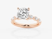 Mila-Side Stone Engagement Ring - Lab Grown Diamonds