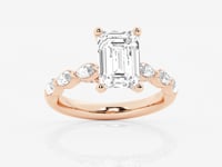 Mila-Side Stone Engagement Ring - Lab Grown Diamonds