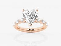 Mila-Side Stone Engagement Ring - Lab Grown Diamonds