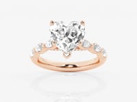 Mila-Side Stone Engagement Ring - Lab Grown Diamonds