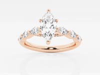 Mila-Side Stone Engagement Ring - Lab Grown Diamonds