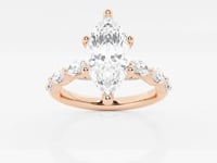 Mila-Side Stone Engagement Ring - Lab Grown Diamonds