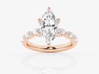 Mila-Side Stone Engagement Ring - Lab Grown Diamonds
