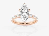 Mila-Side Stone Engagement Ring - Lab Grown Diamonds