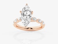 Mila-Side Stone Engagement Ring - Lab Grown Diamonds