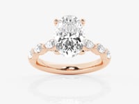 Mila-Side Stone Engagement Ring - Lab Grown Diamonds