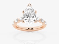 Mila-Side Stone Engagement Ring - Lab Grown Diamonds