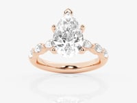 Mila-Side Stone Engagement Ring - Lab Grown Diamonds